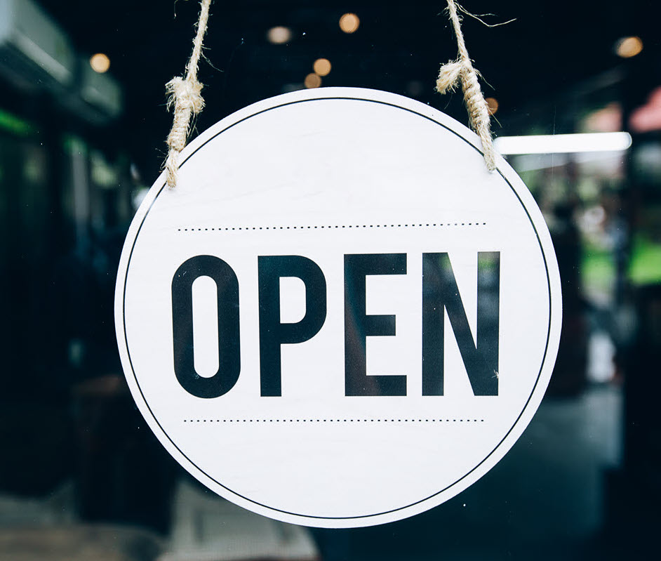 open sign